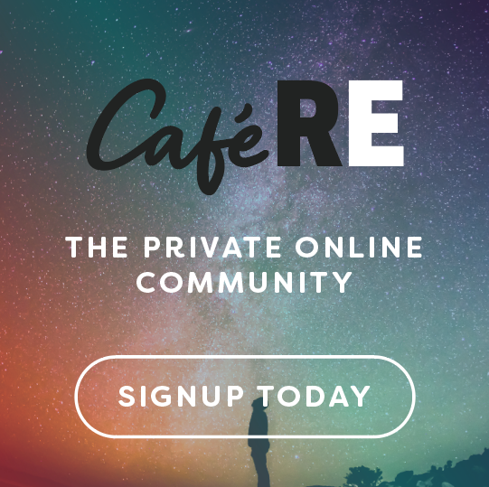 cafe re the private online community sign up today button